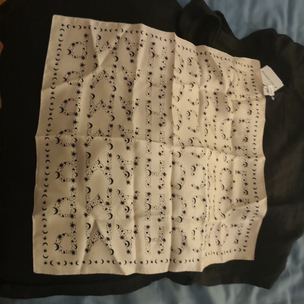 🌟HOST PICK🌟🇨🇵 NWT Longchamp Silk Scarf with Celestial Logo in Pale pink